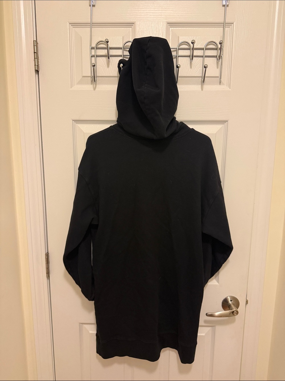 Velvet by Graham and Spencer Women’s  Black Hooded Pullover Sweatshirt Dress